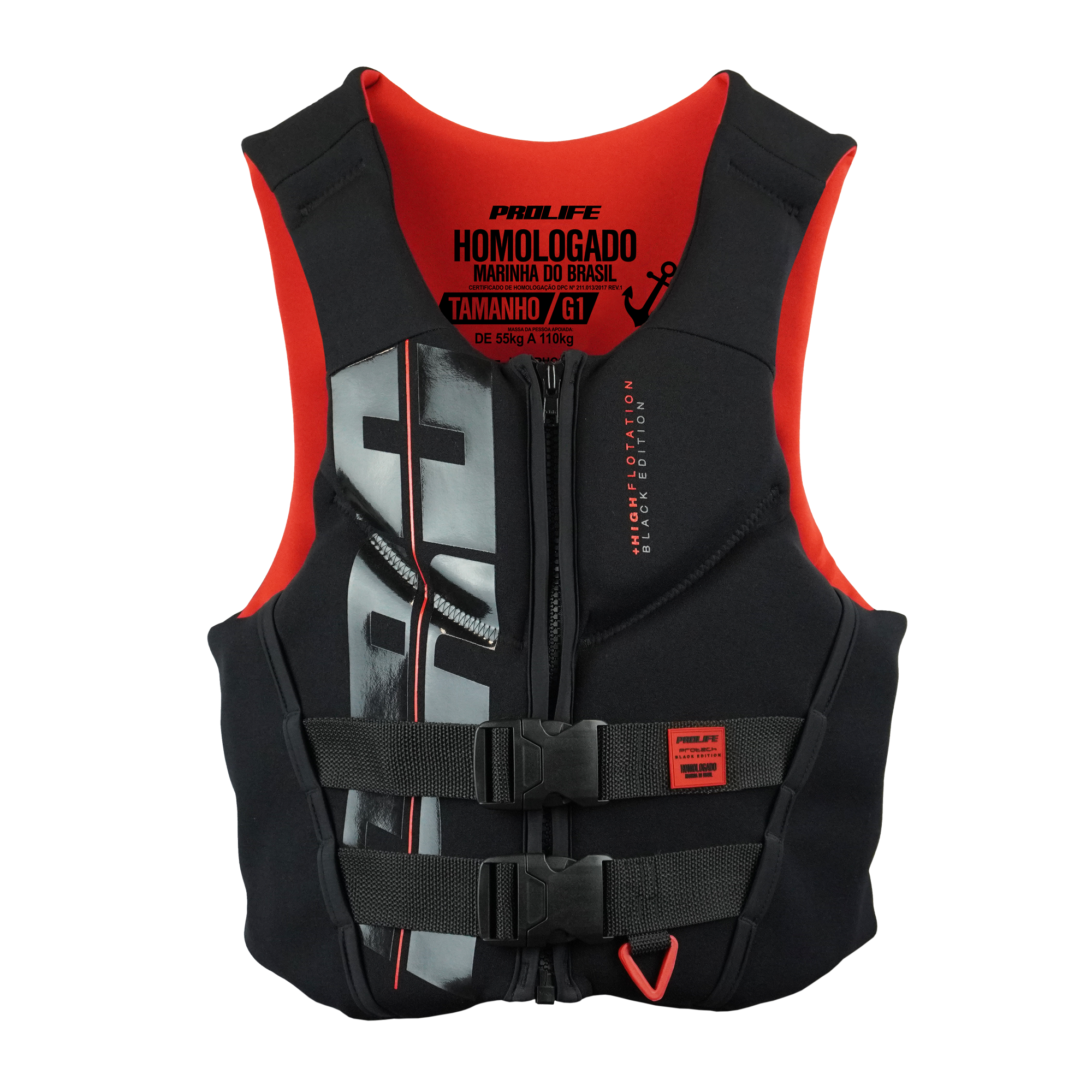 Colete Salva-Vidas Homologado Protech Black Edition