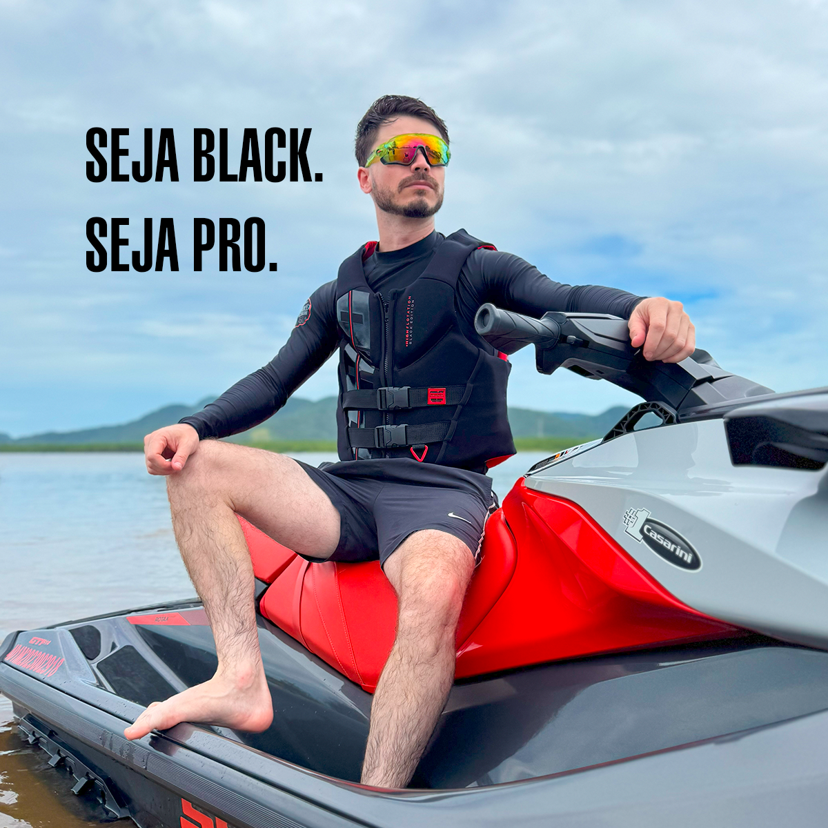 Colete Salva-Vidas Homologado Protech Black Edition