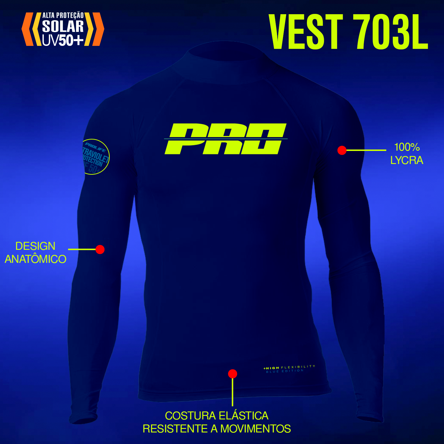 Camisa Lycra 703L Blue Edition
