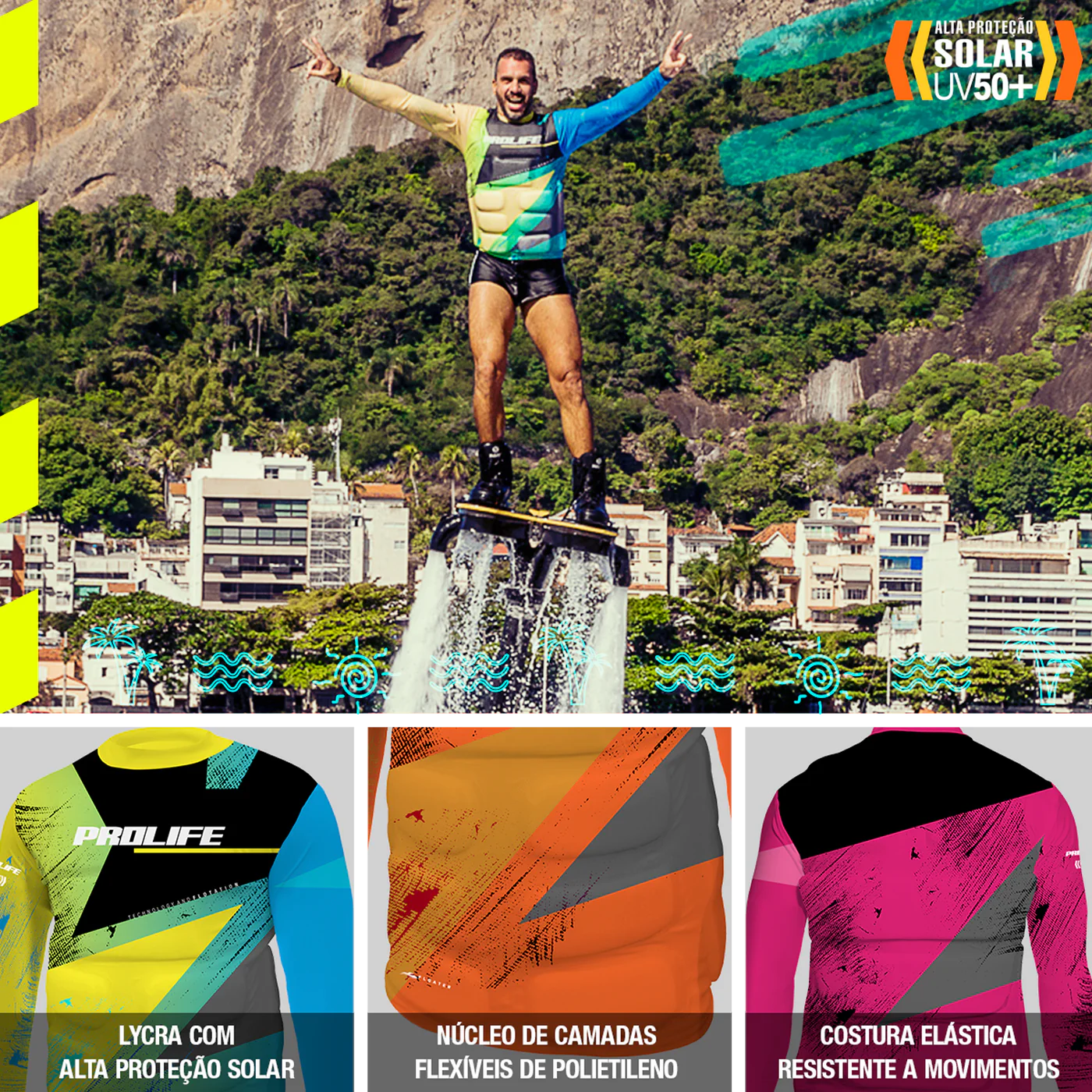 Camisa Flutuadora Floater Mangas Longas Citrus