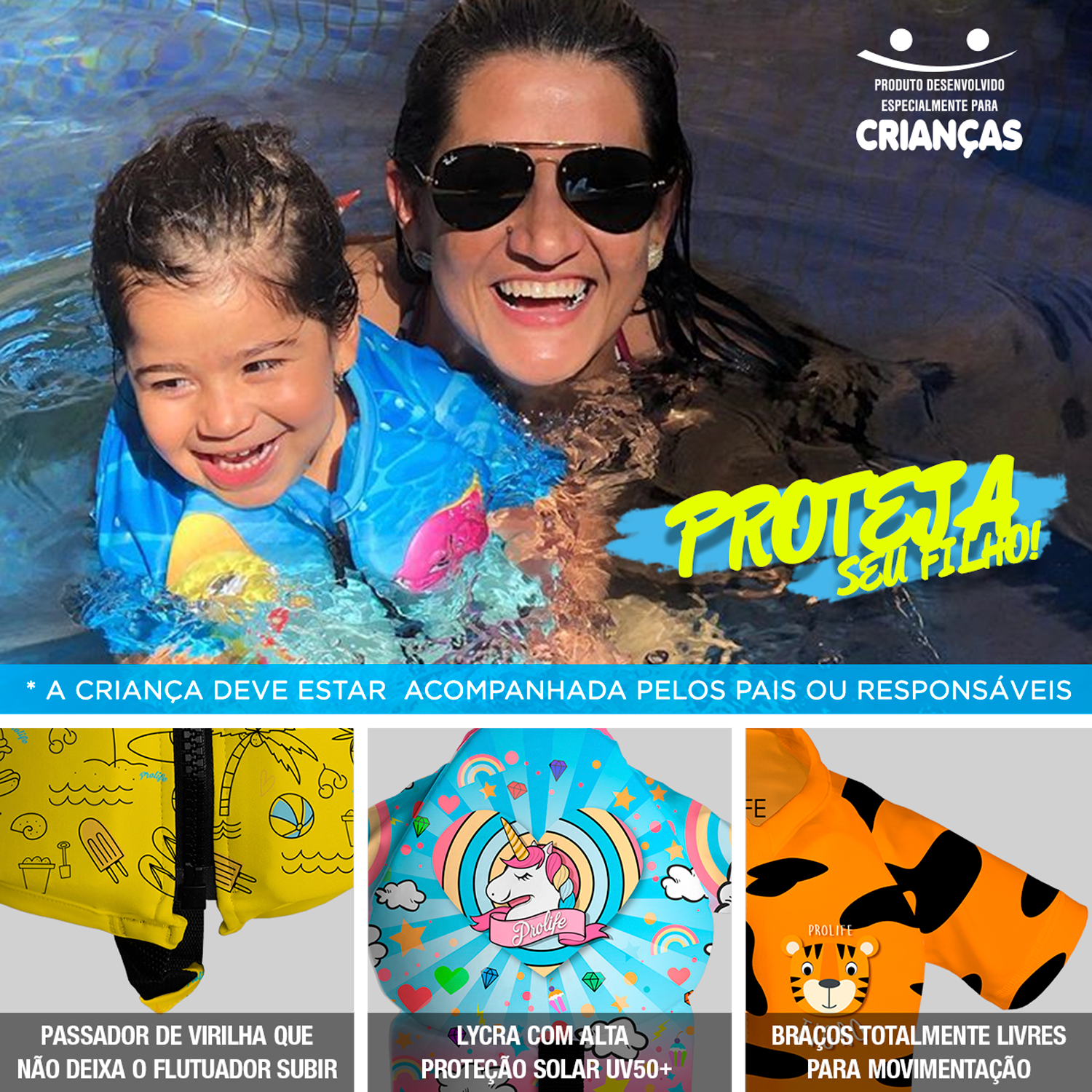 Camisa Flutuadora Infantil Floater