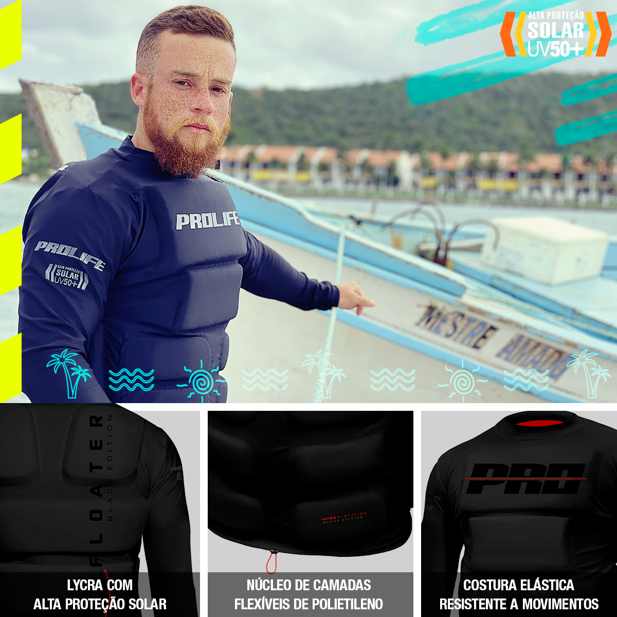 Camisa Flutuadora Floater Mangas Longas Black Edition