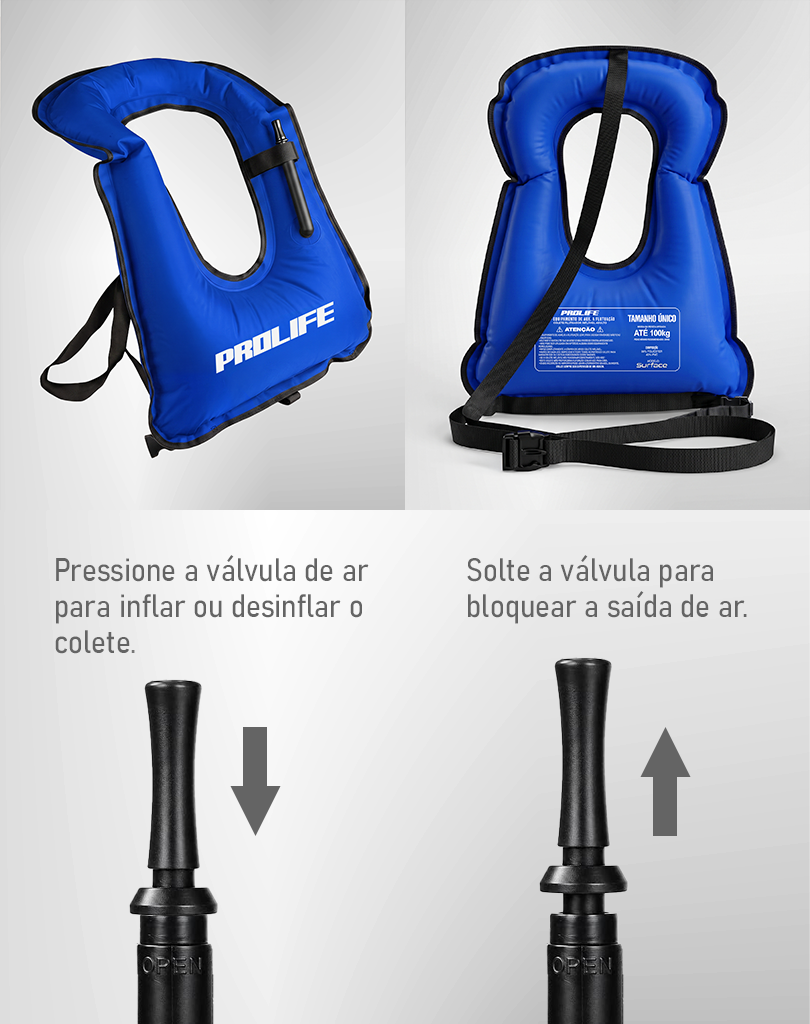 Colete Flutuador Inflável Surface