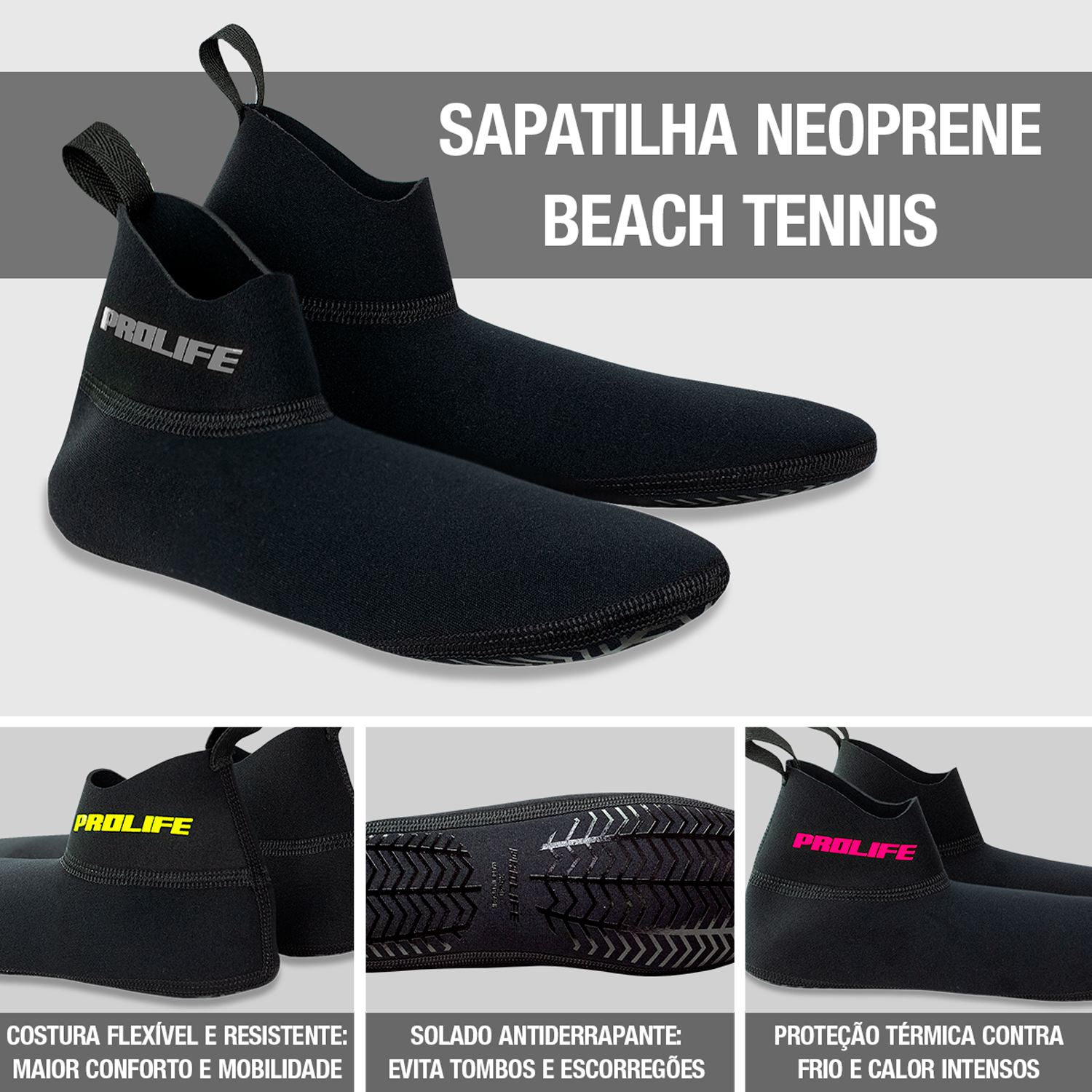 Sapatilha Neoprene Beach Tennis