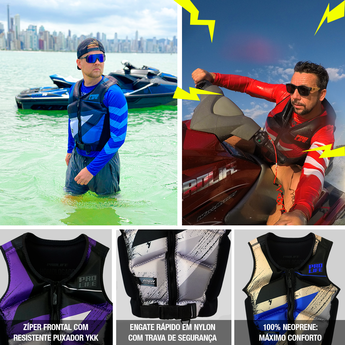 Colete Salva-Vidas Homologado Hydro Citrus