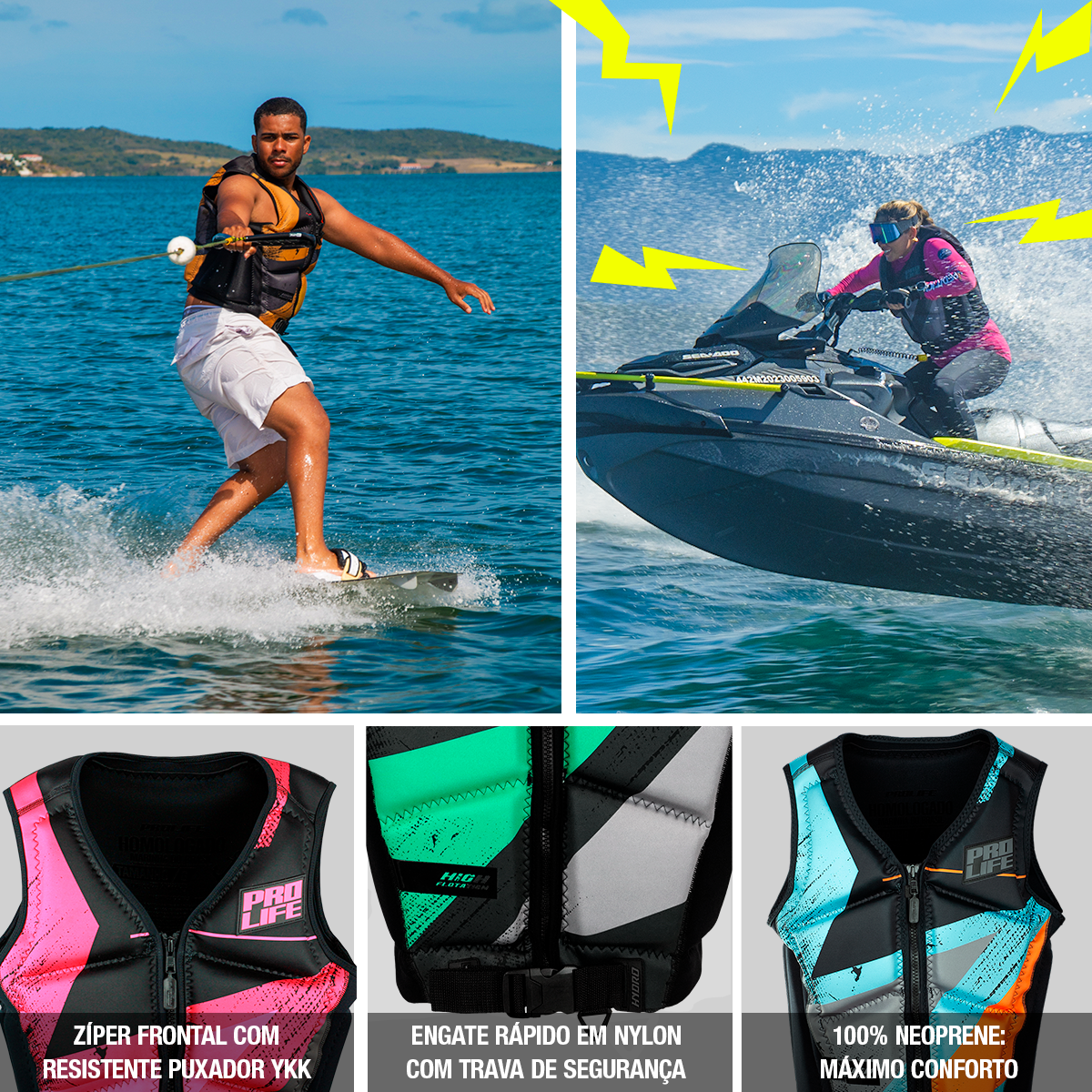 Colete Salva-Vidas Homologado Hydro Citrus