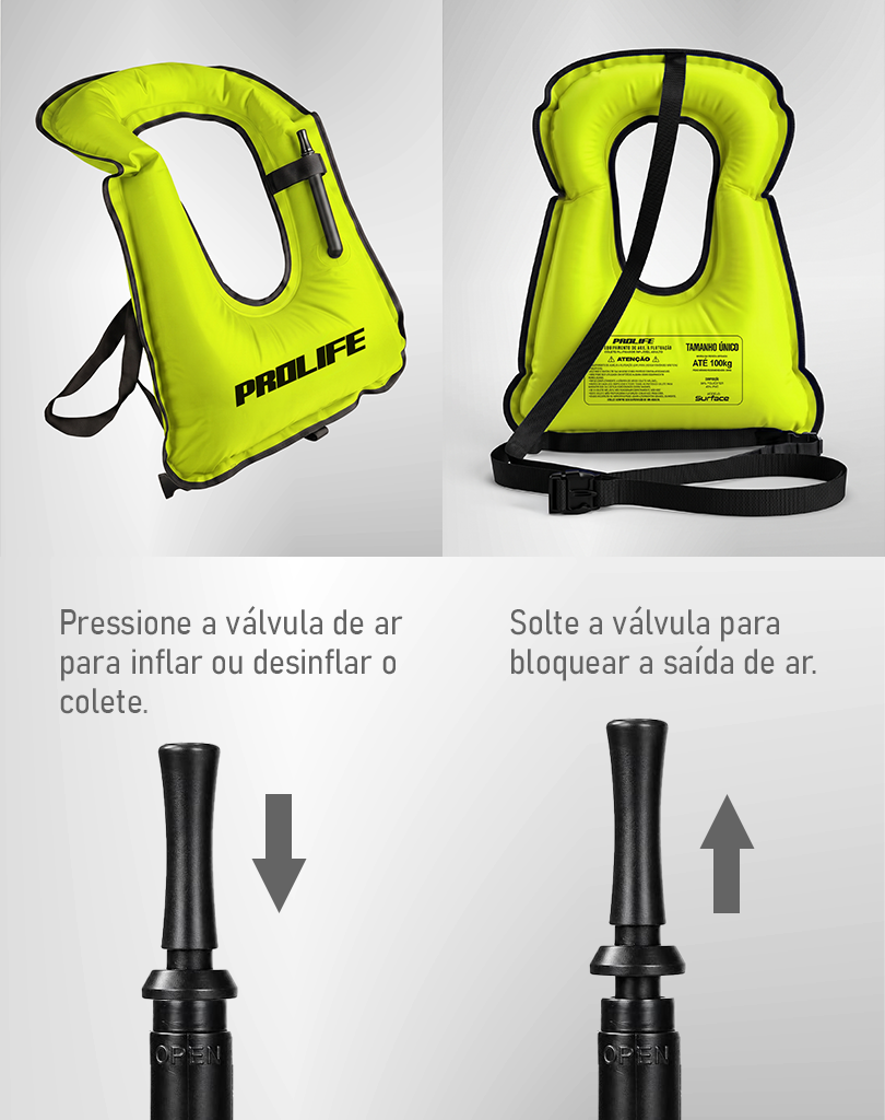 Colete Flutuador Inflável Surface