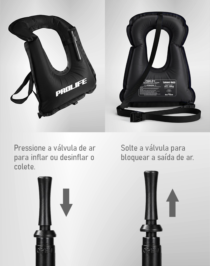 Colete Flutuador Inflável Surface
