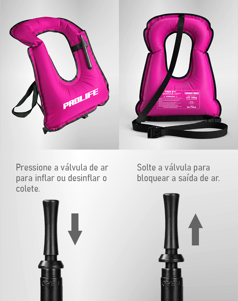 Colete Flutuador Inflável Surface