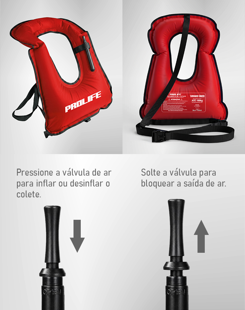 Colete Flutuador Inflável Surface